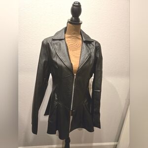 Faux Leather Jacket Size Medium